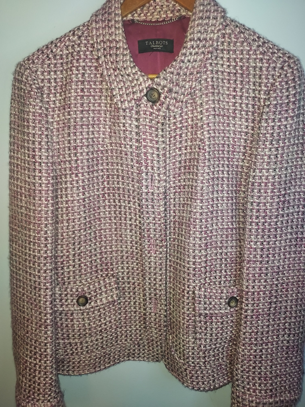Talbots Pink Tweed Women's Jacket